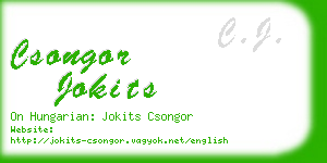 csongor jokits business card